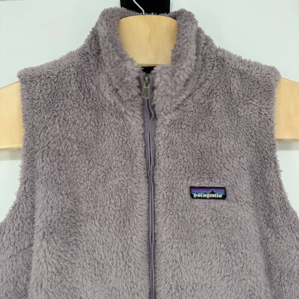 Patagonia Women's Los Gatos Fleece Vest Rustic Gray Purple Sherpa Size XL - Picture 3 of 12